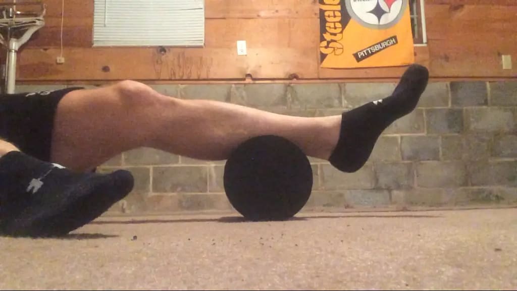 foam roller of calf